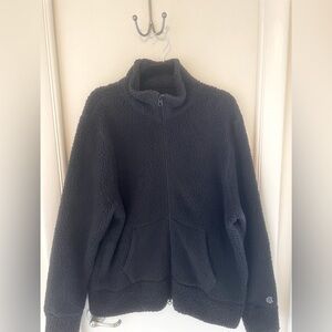 Champion x Todd Snyder Mens Polartec Sherpa Fleece Jacket Black Full Zip Size XL